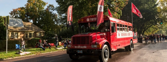 The Big Red Bus tailgate at Dakota Days