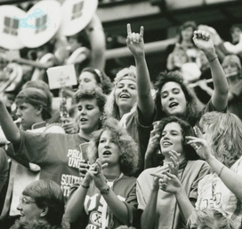 Dakota Days throwback of fans at the football game