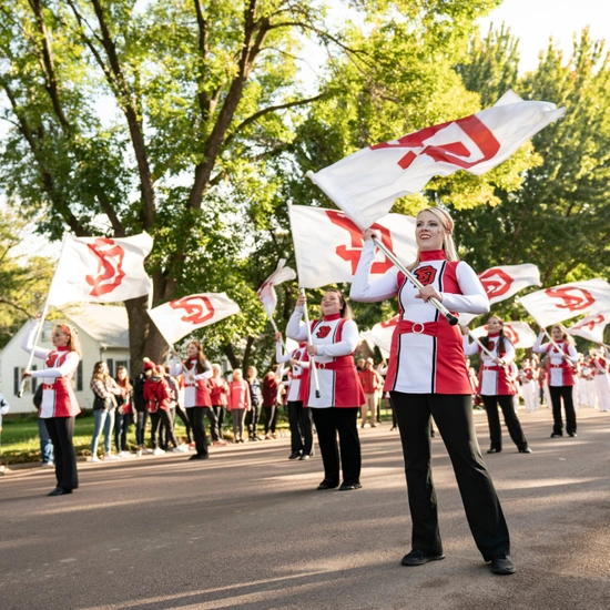 Dakota Days throwback of the color guard in the parade
