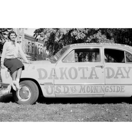 Dakota Days throwback with parade car