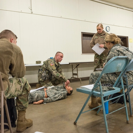 ROTC cadets learn first aid