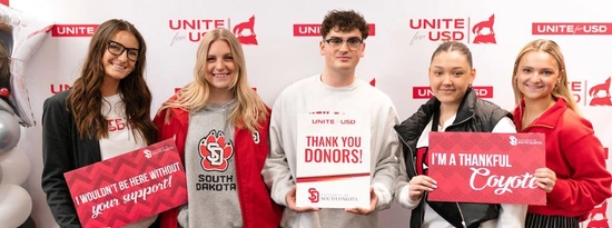 Students posing during Unite for USD