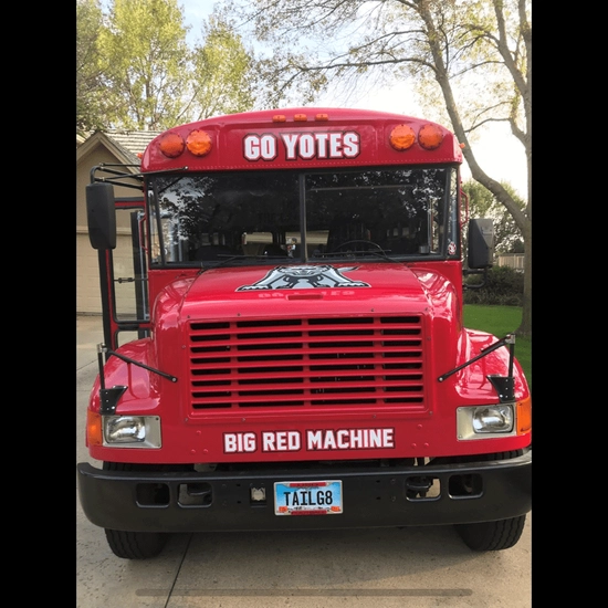 Front of renovated bus